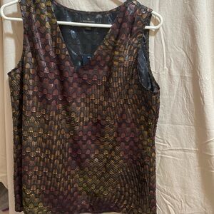 NWT Woman’s Worthington Dot Dress Sleeveless Shiny Top